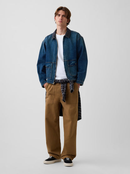 Hardal Herringbone '90s Loose Pantolon