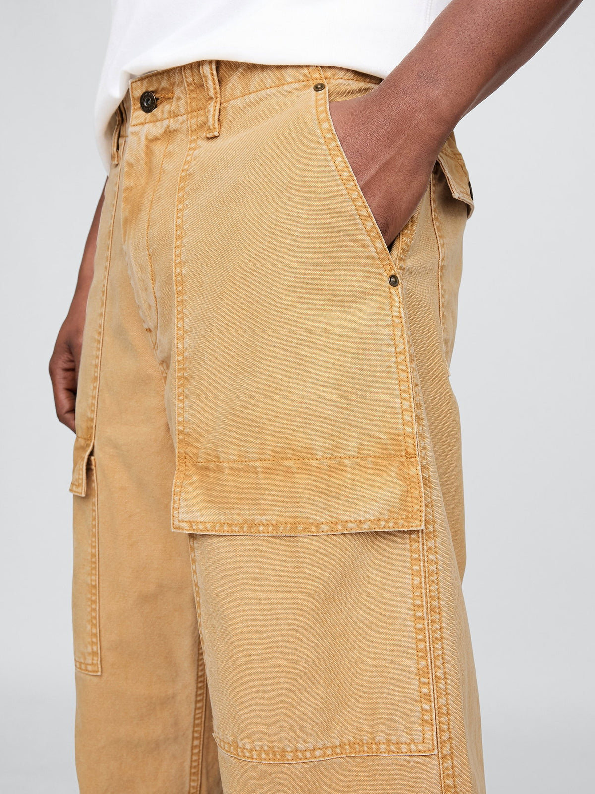 Sarı Baggy Utility Pantolon