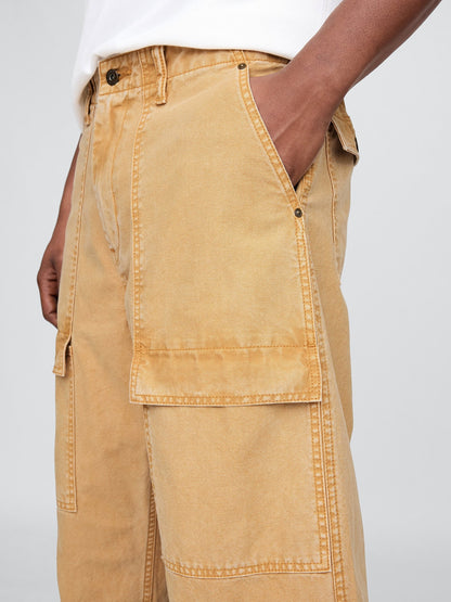 Sarı Baggy Utility Pantolon