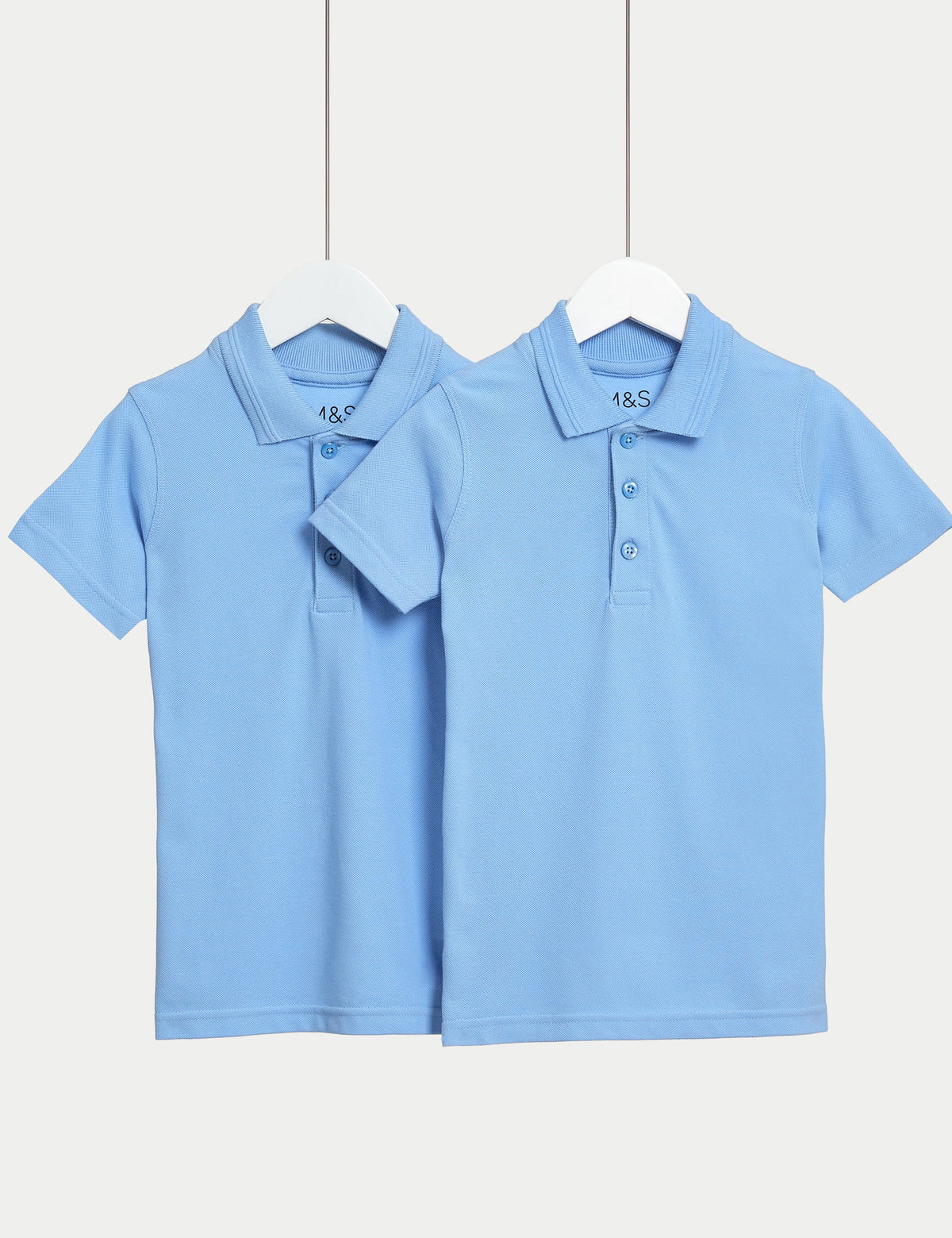 Saf Pamuklu 2'li Polo Yaka T-shirt (2-16 Yaş)