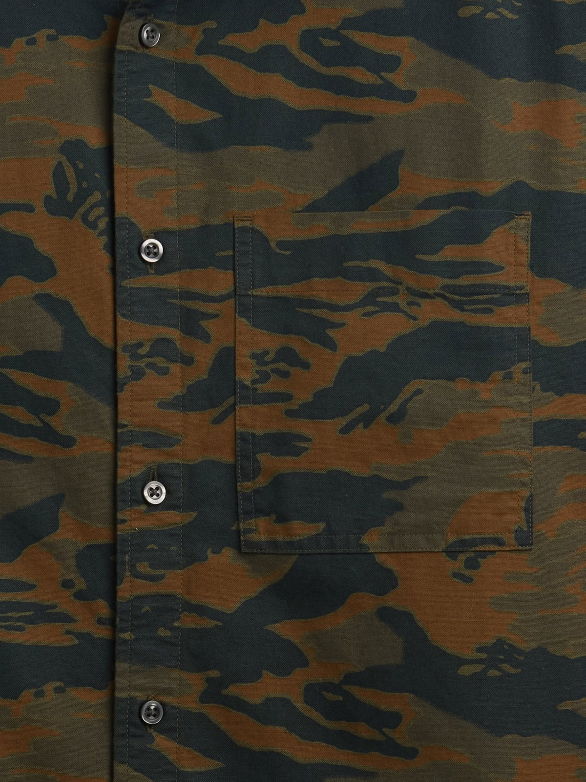 Kamuflaj Kamuflaj Desenli Boxy Fit Oxford Gömlek