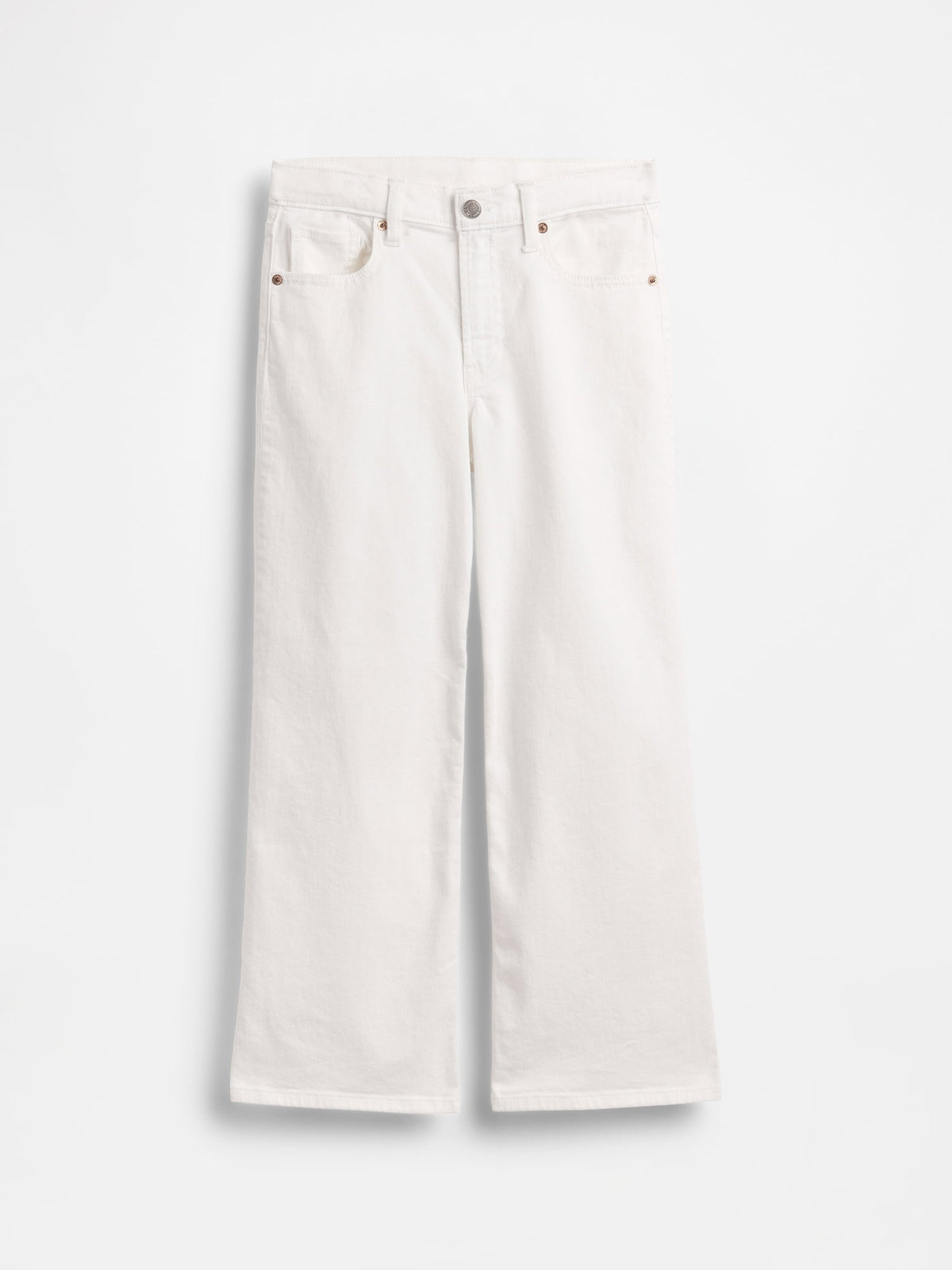 Beyaz Low Rise Stride Wide-leg Jean Pantolon