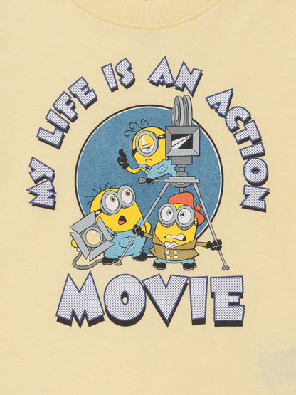 Sarı Minion Grafik Baskılı T-shirt