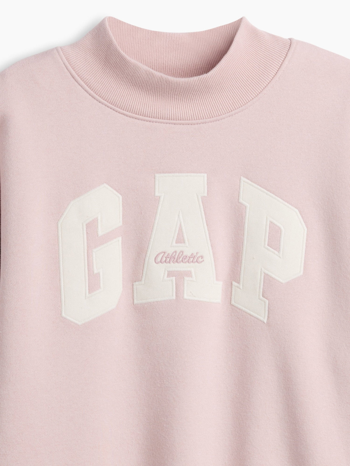 Açık Pembe Vintagesoft Oversized Mockneck Logo Sweatshirt