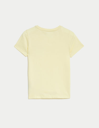 Saf Pamuklu Kısa Kollu T-shirt (2-7 Yaş)