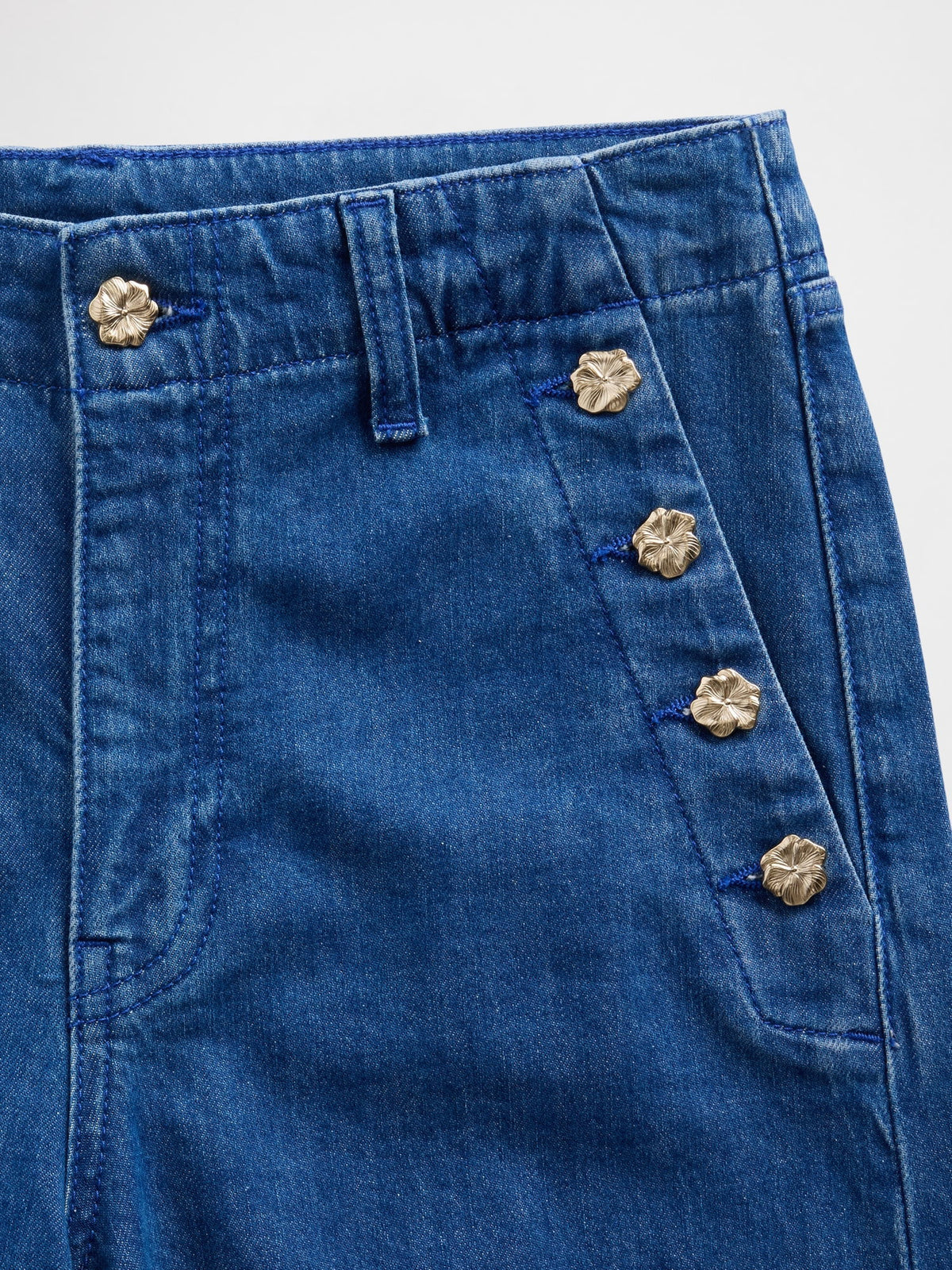 Mavi Gap × Hfr High Rise Pintuck Stride Wide-leg Jean Pantolon By Atelier Ndigo
