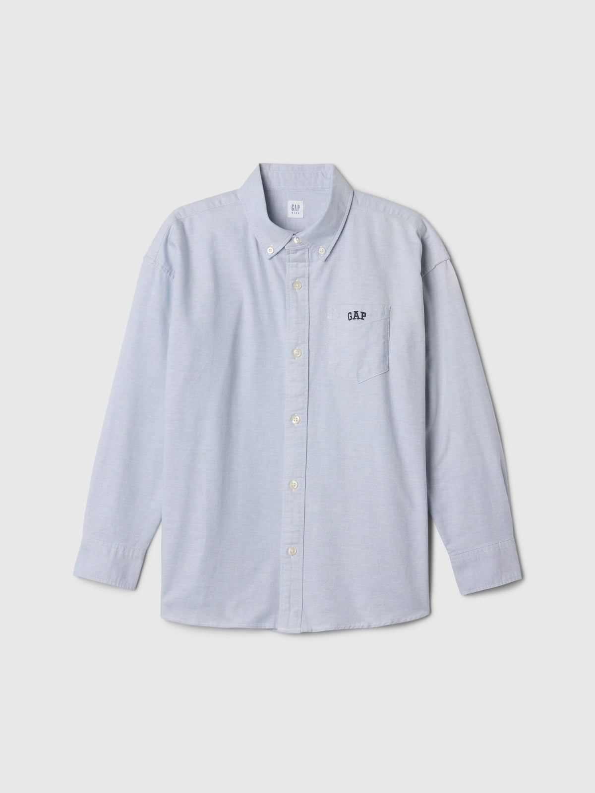 Açık Mavi Mini Gap Logo Oxford Gömlek