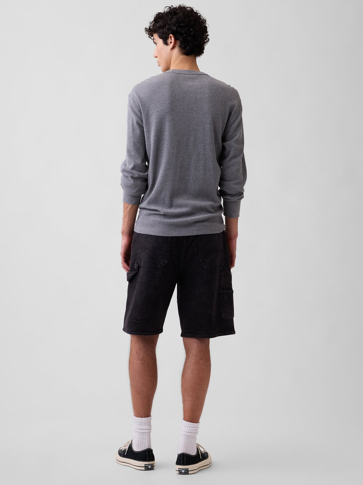 Siyah 9 Denim Carpenter Şort