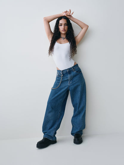 Mavi Baggy Jean Pantolon