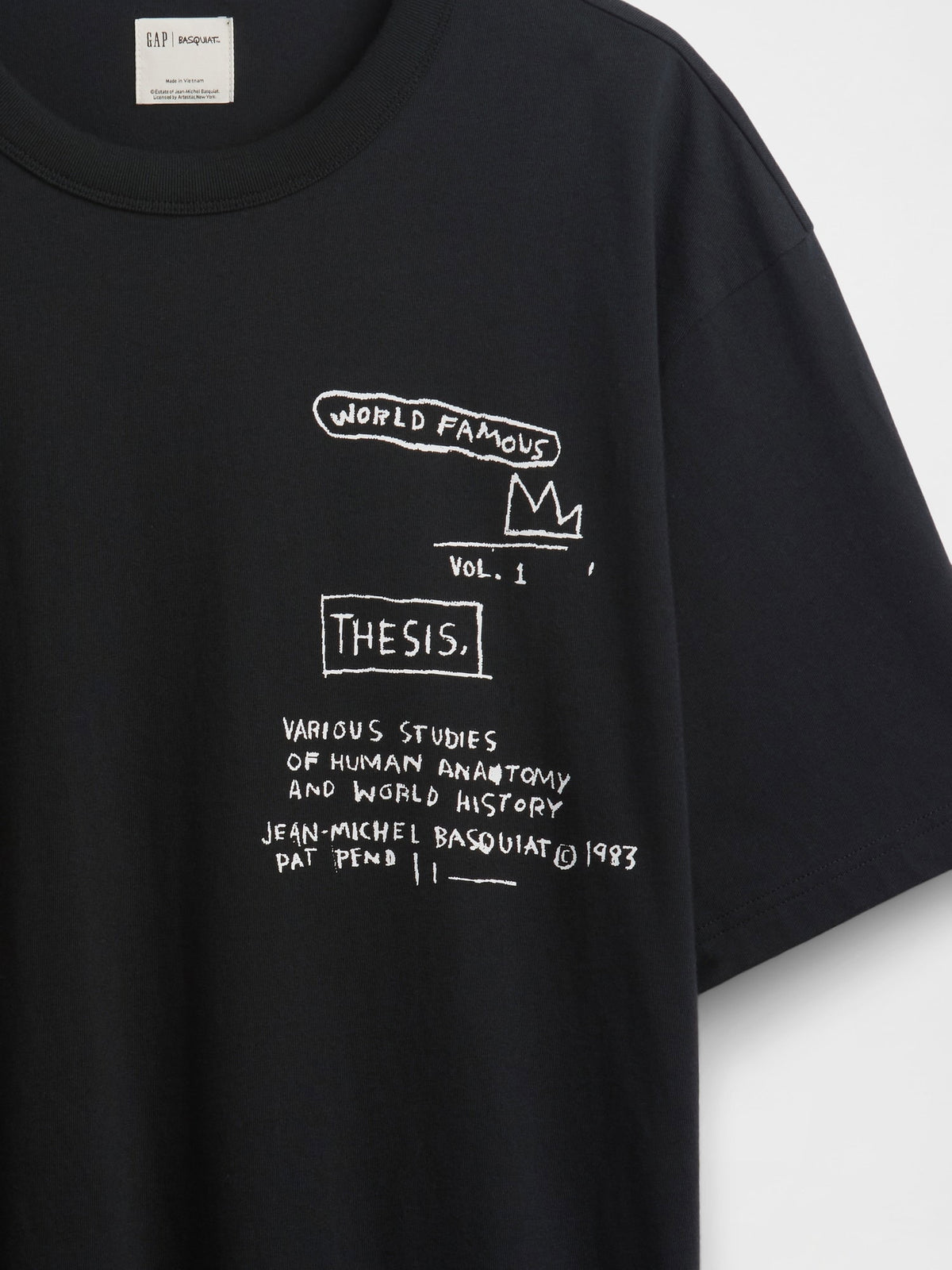 Siyah Jean-michel Basquiat Oversized T-shirt