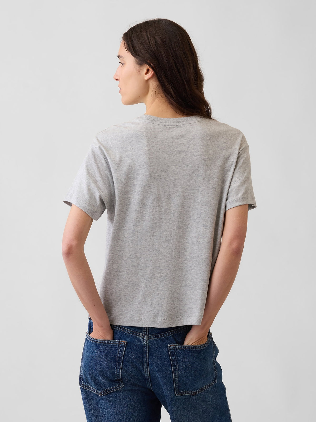 Lacivert Supima® Pamuk Relaxed T-shirt