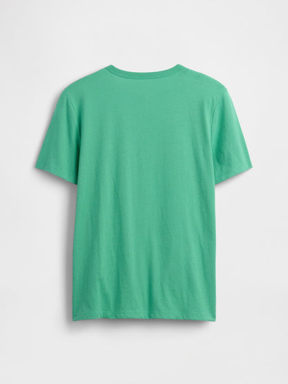Açık Yeşil Gap Logo T-shirt