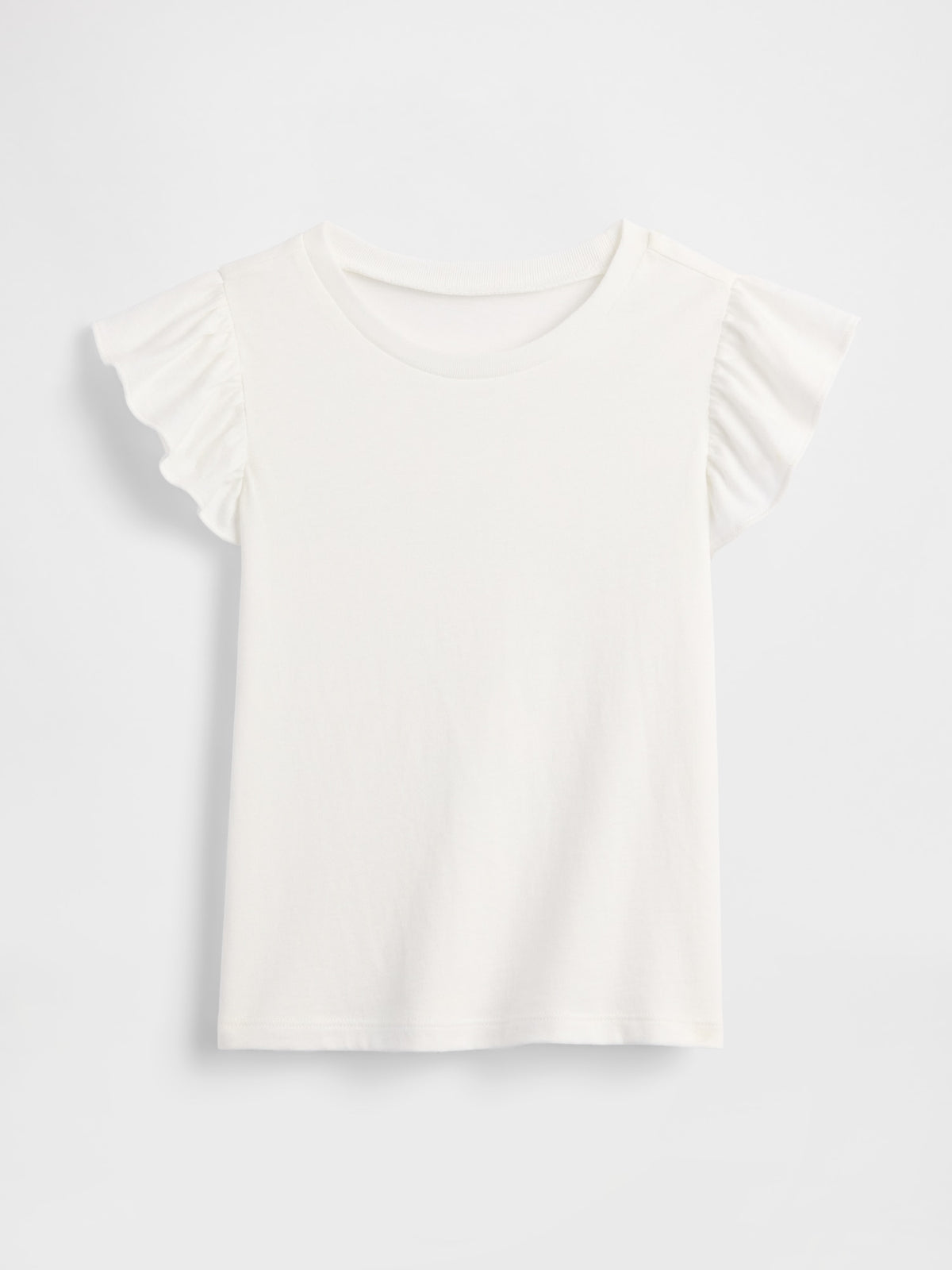 Beyaz Flutter Sleeve T-shirt