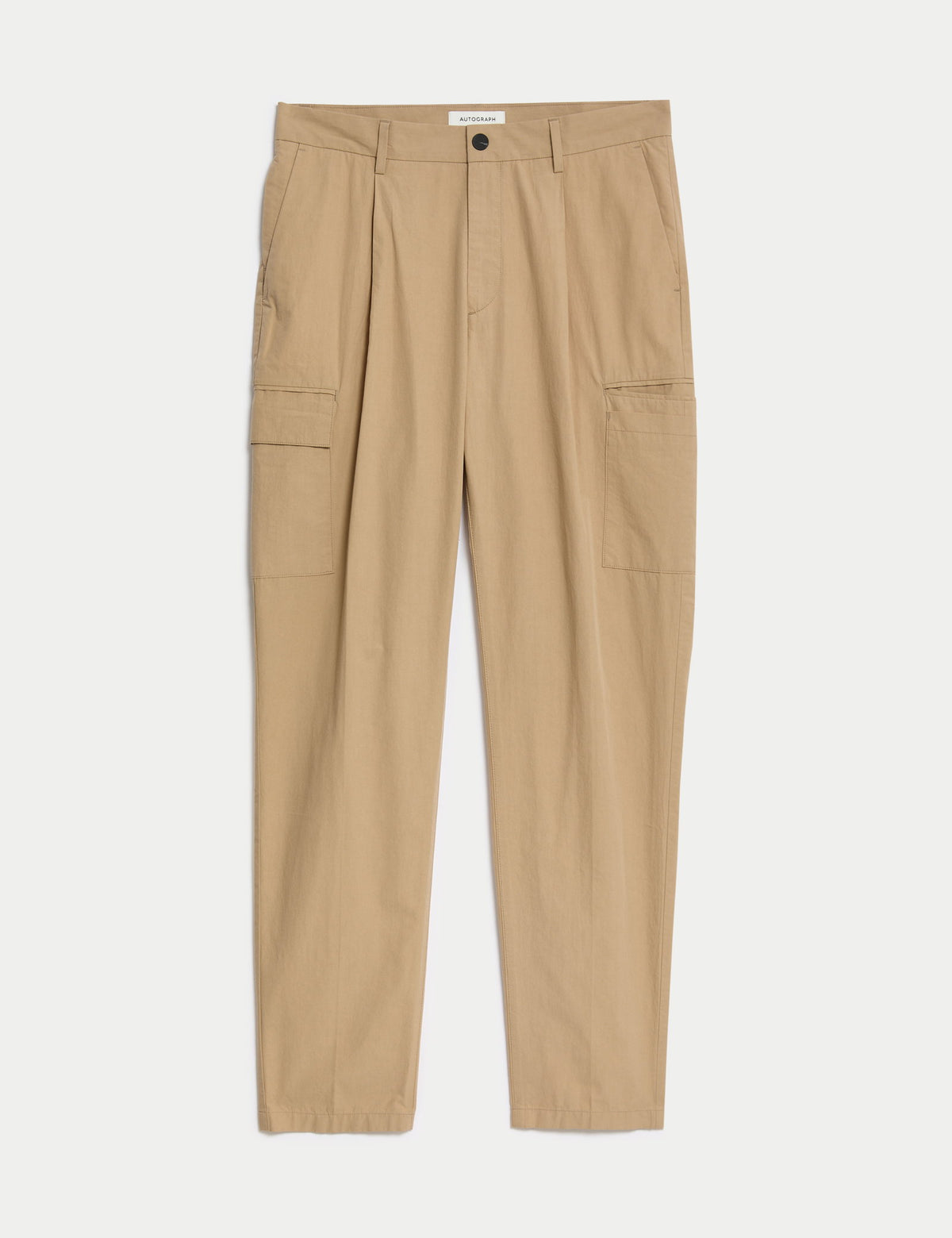 Saf Pamuklu Tapered Fit Kargo Pantolon