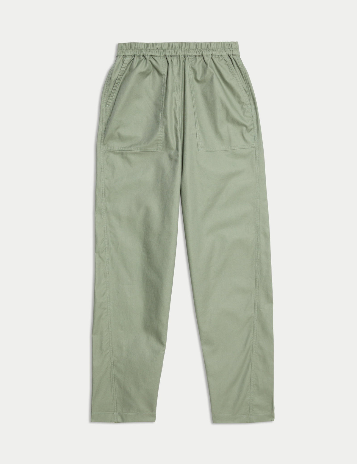 Saf Pamuklu Carrot Leg Pantolon
