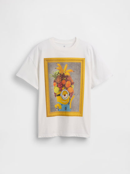 Beyaz Kids Minions Oversized Tunik T-shirt