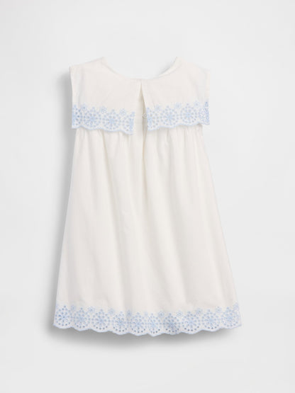Beyaz Eyelet Sailor Elbise