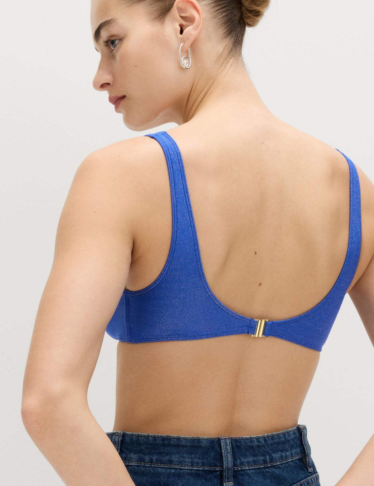 Parlak V-yaka Bikini Üstü
