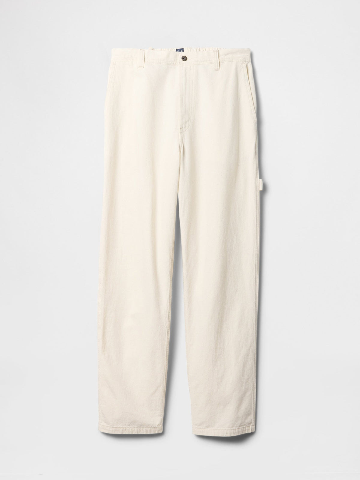 Kırık Beyaz Baggy Carpenter Jean Pantolon