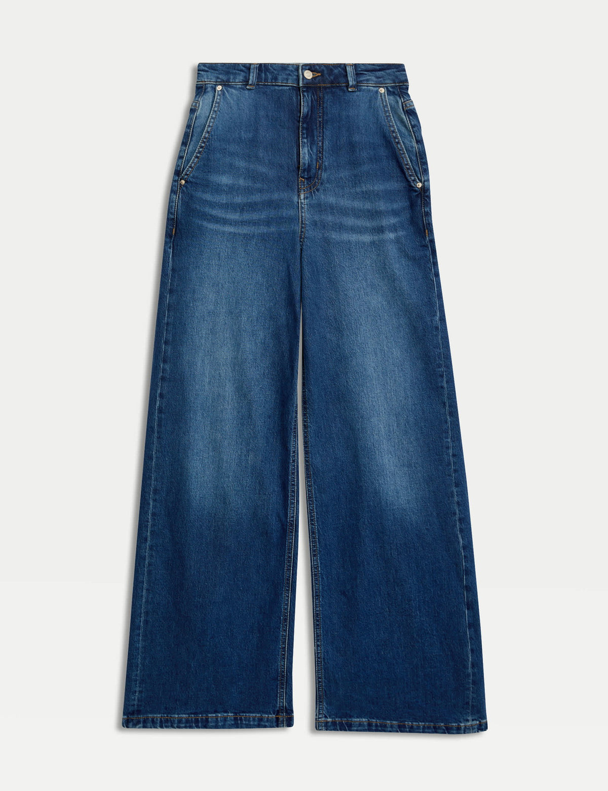 Yüksek Bel Wide Leg Pantolon
