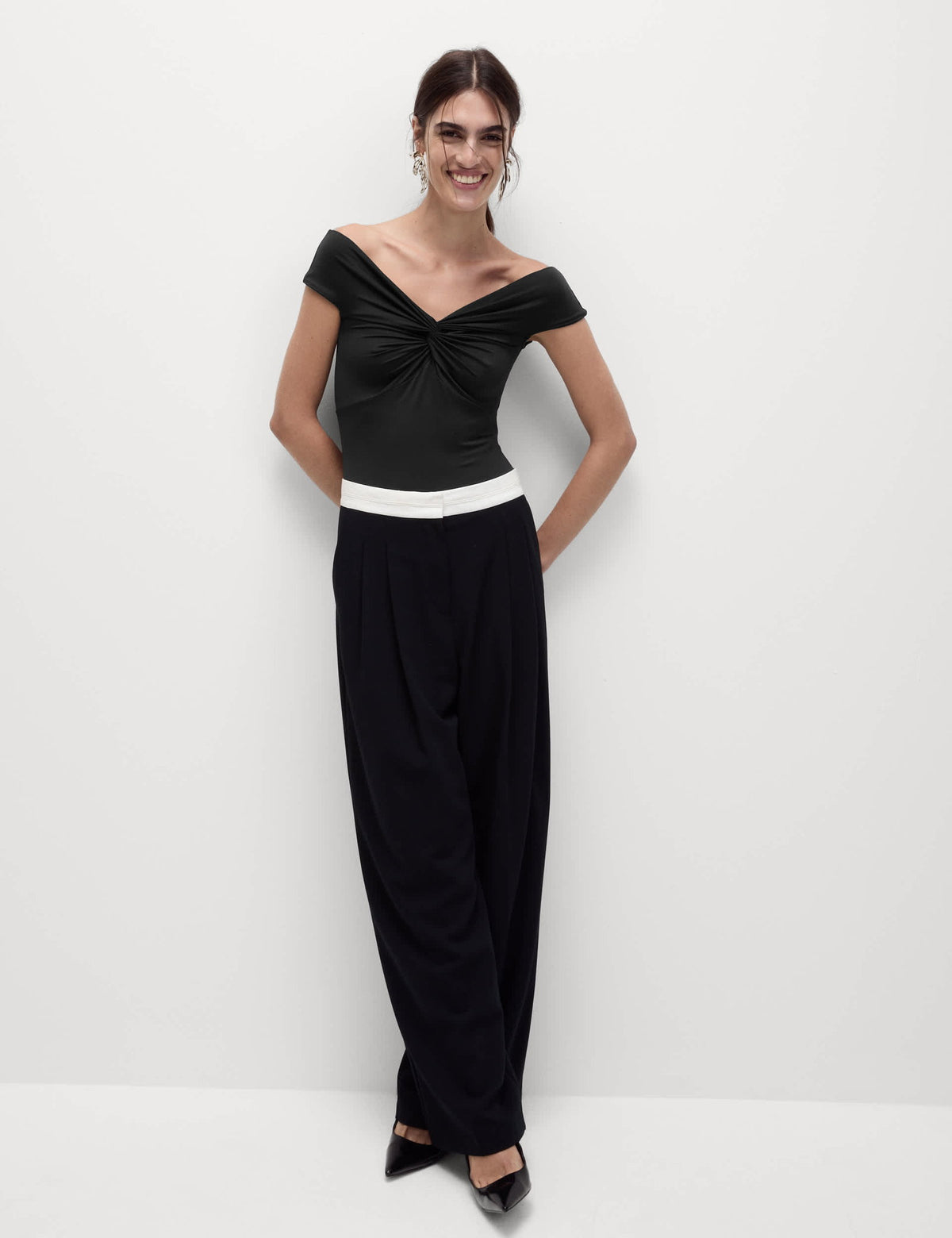 Regular Fit Düğümlü Body