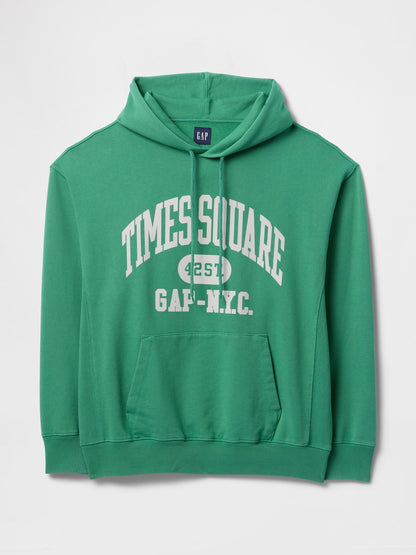 Yeşil Gap Logo Nyc Kapüşonlu Sweatshirt