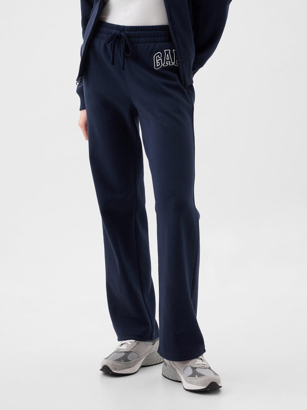 Lacivert Gap Logo Bootcut Fleece Eşofman Altı