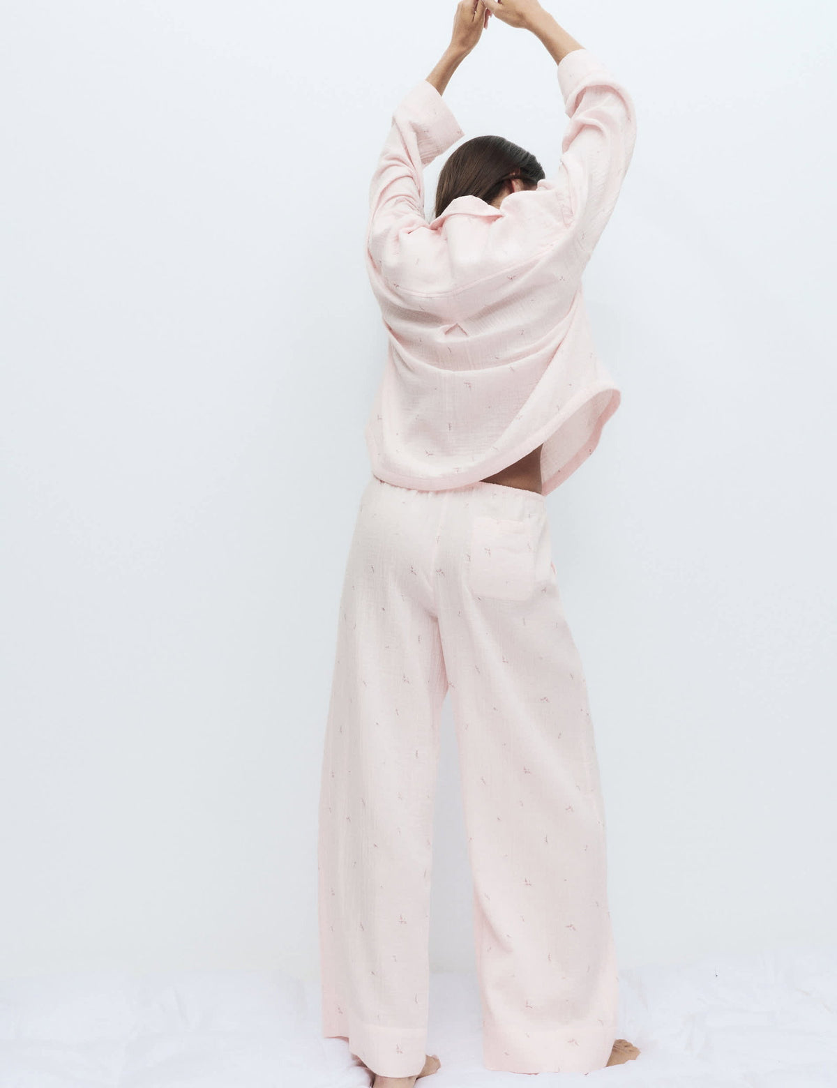 Müslin Uzun Kollu Pijama Takımı