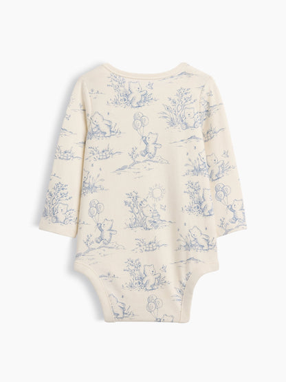 Kırık Beyaz First Favorites Organik Pamuk Ayı Desenli Bodysuit