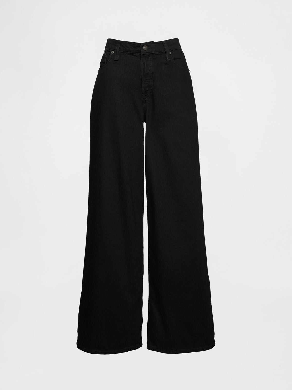 Siyah Mid Rise Ultrasoft Baggy Jean Pantolon