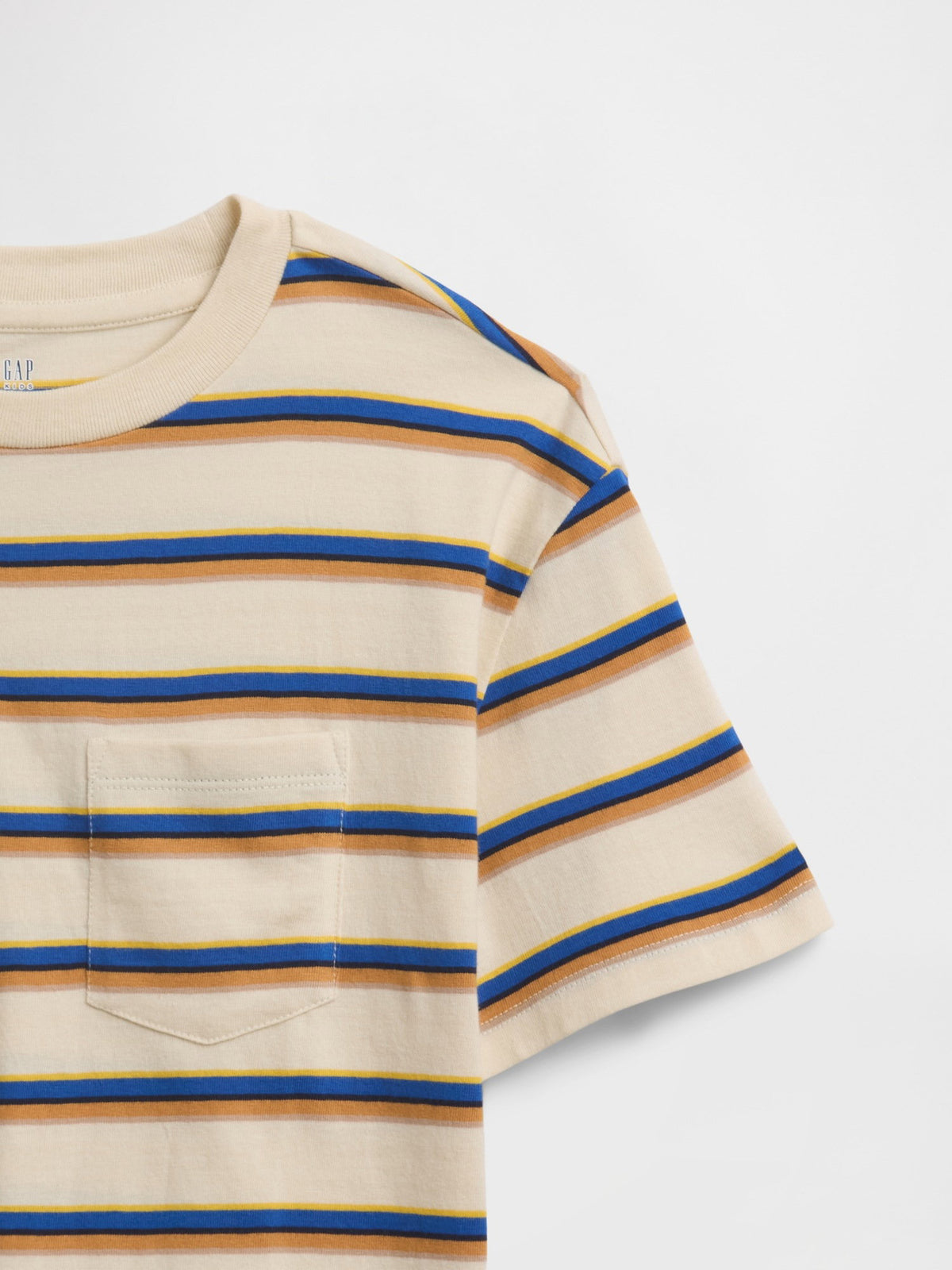 Bej Kids Everyday Soft Stripe Pocket T-shirt