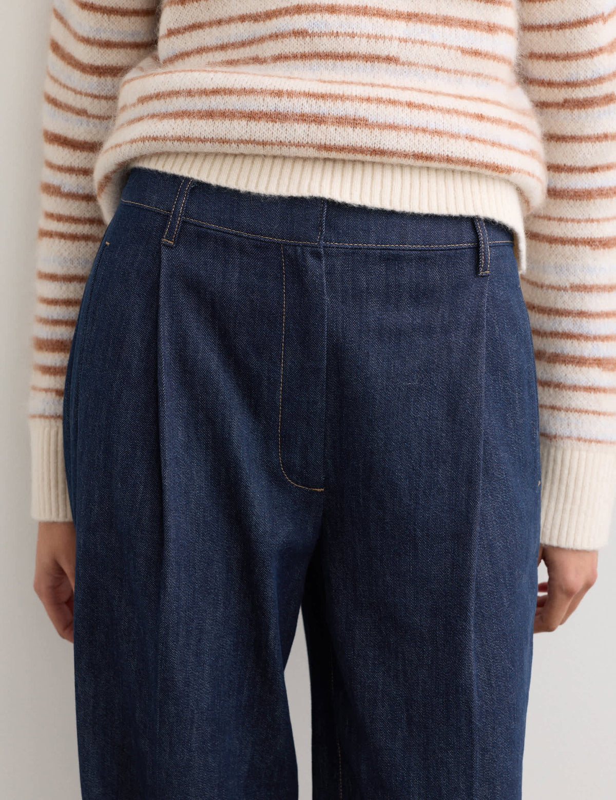 Saf Pamuklu Denim Pantolon
