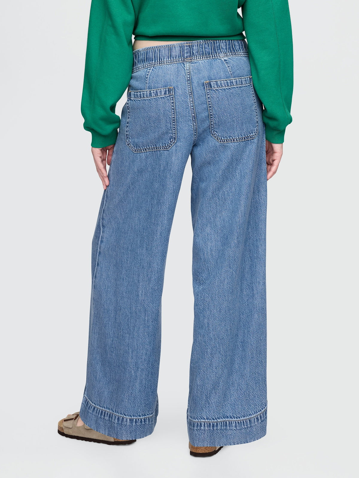 Mavi Mid Rise Ultrasoft Pileli Baggy Jean Pantolon
