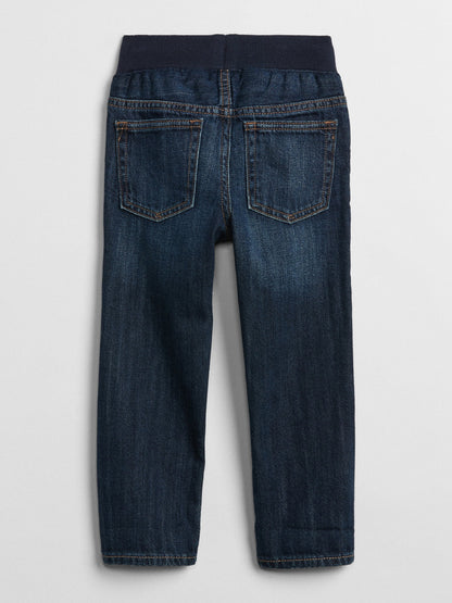 Koyu Mavi Pull-on Slim Jean Pantolon