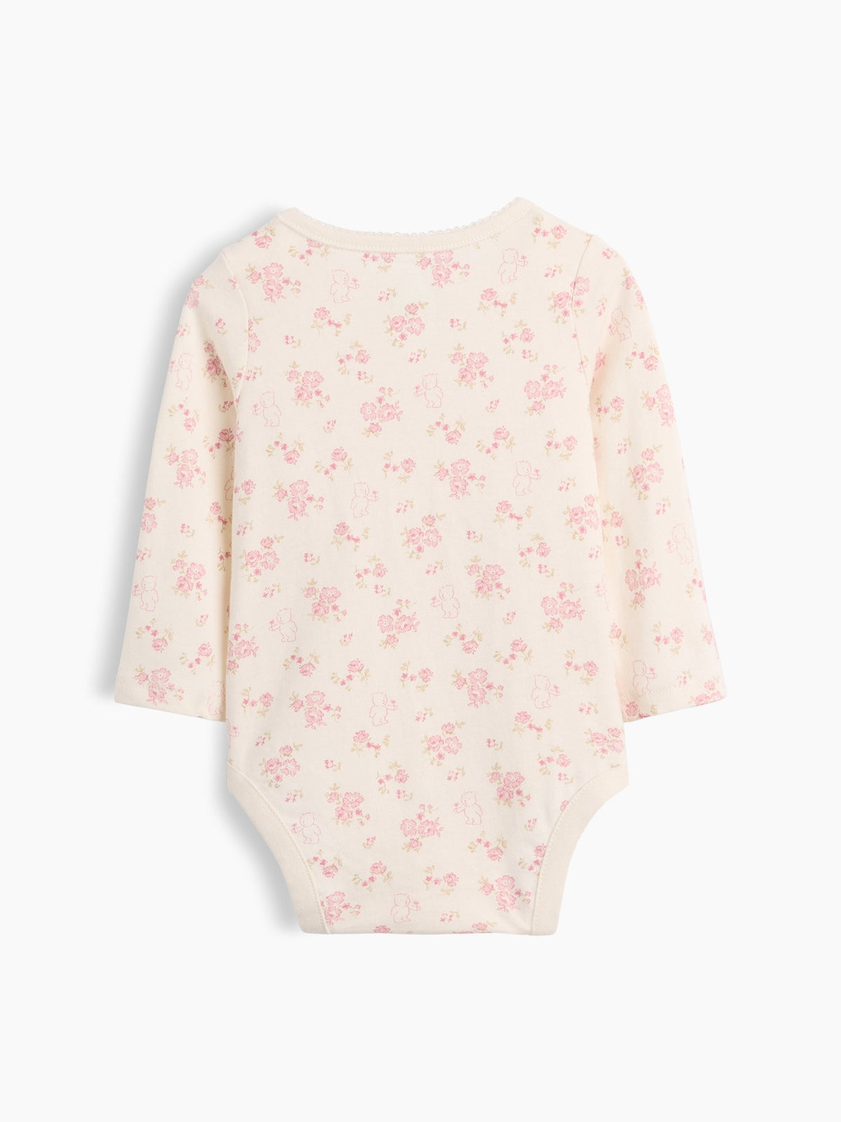 Pembe Organik Pamuk Grafik Baskılı Bodysuit