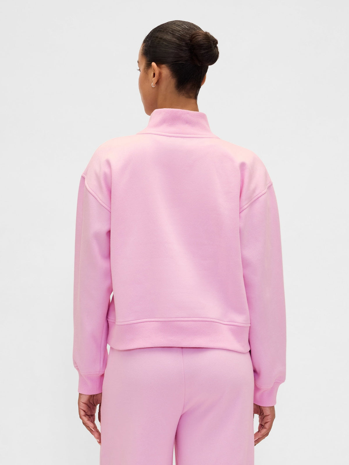 Açık Pembe Vintagesoft 1969 Logo Yarım Fermuarlı Sweatshirt