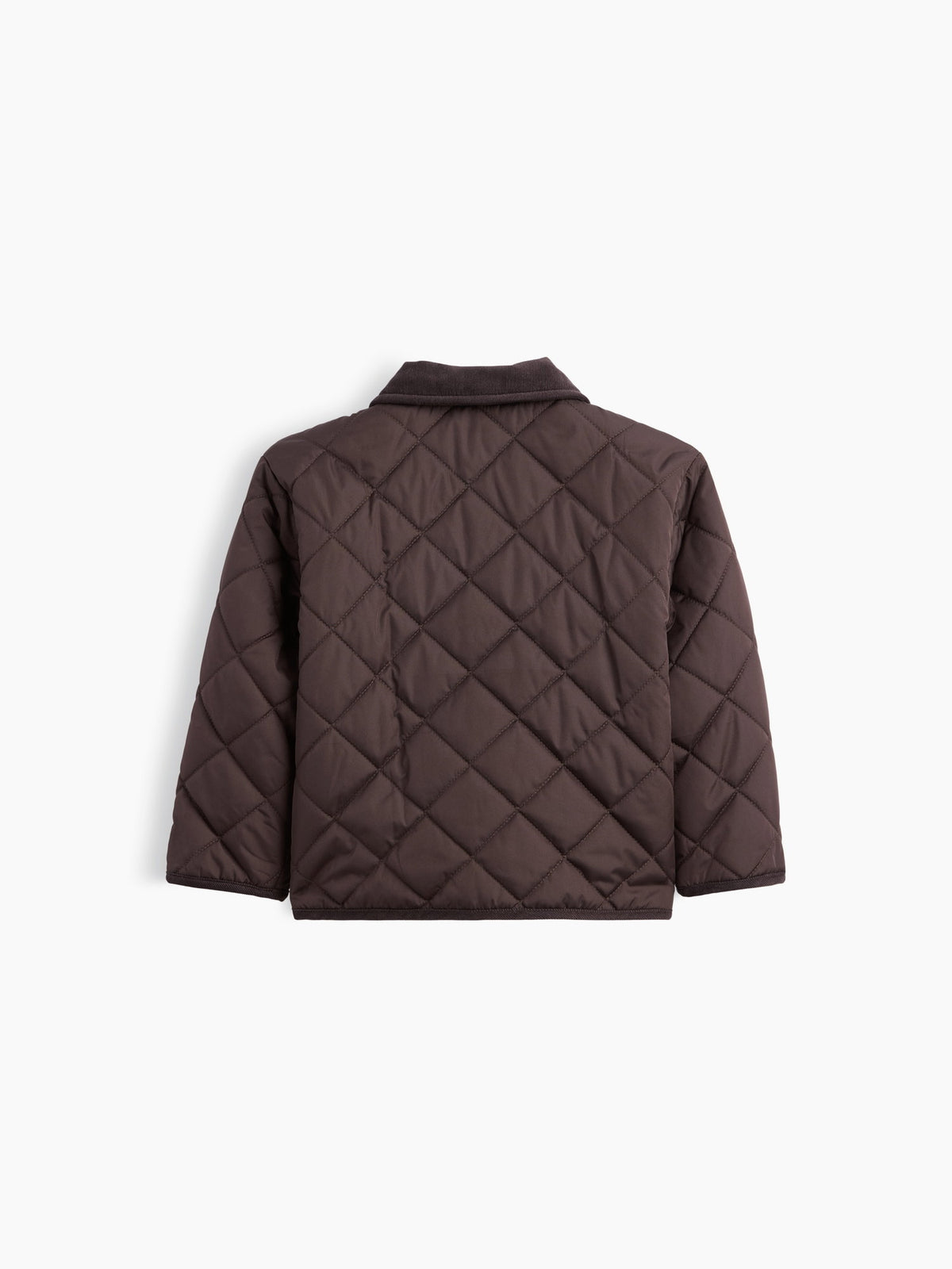 Koyu Kahverengi Quilted Gap Grafik Baskılı Barn Ceket