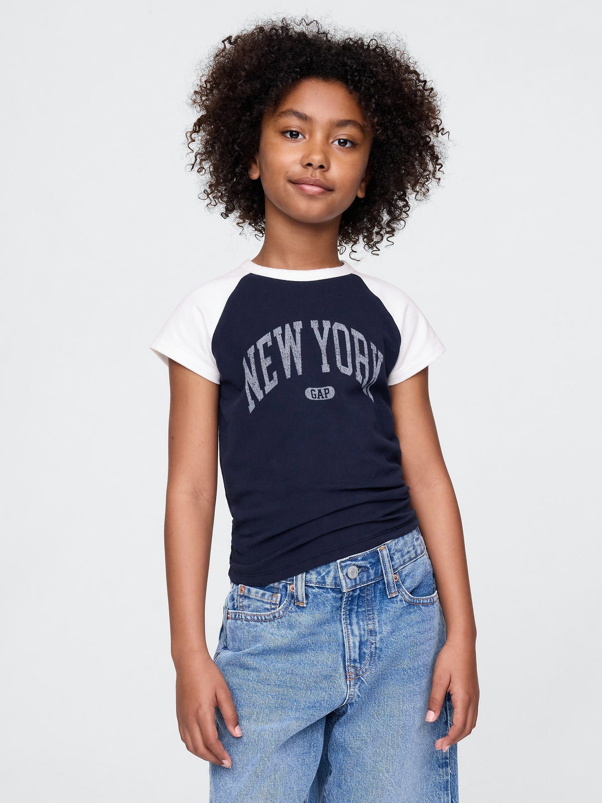 Lacivert Gap Logo Raglan T-shirt