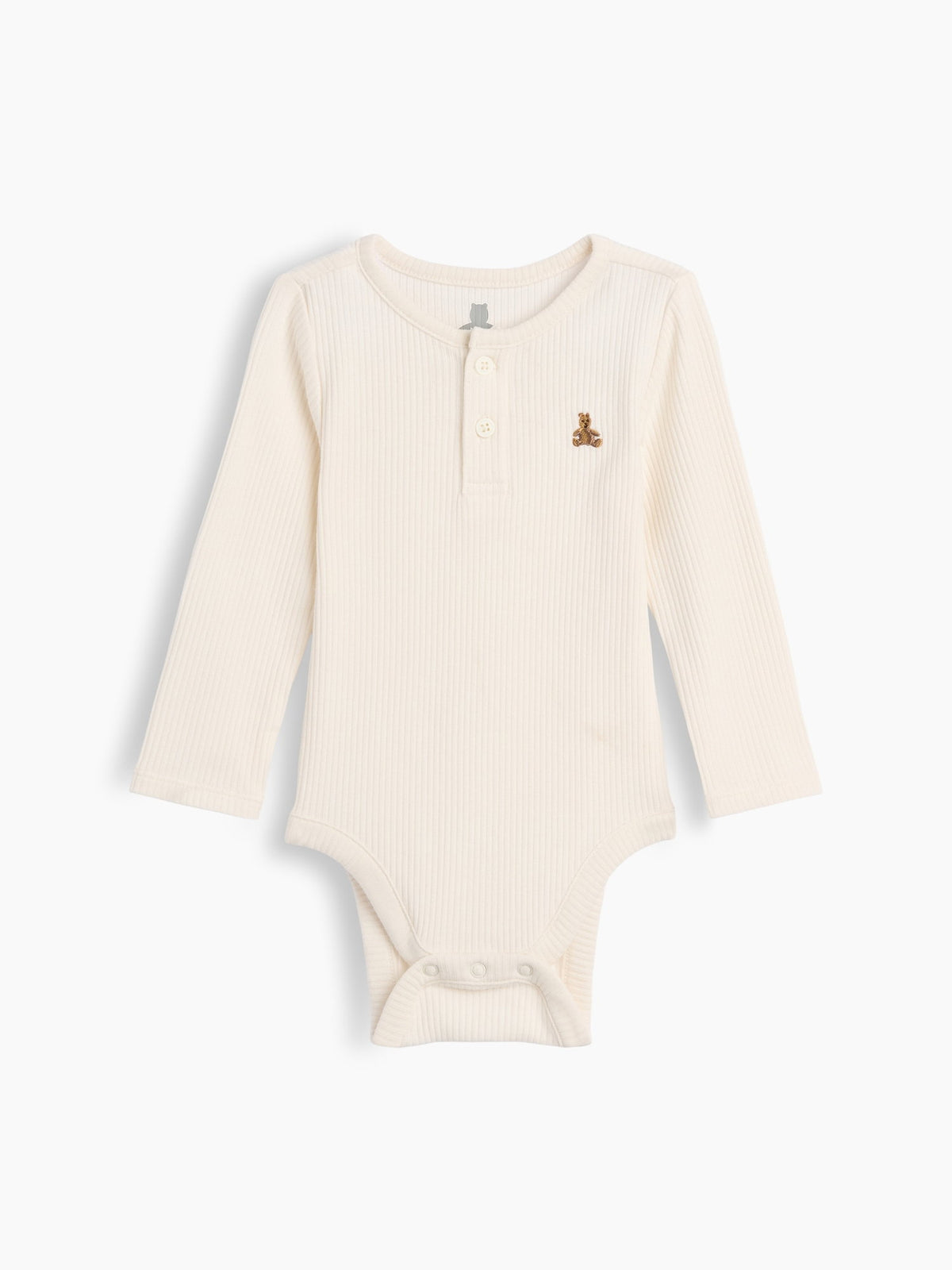 Kırık Beyaz First Favorites Tinyrib Henley Bodysuit
