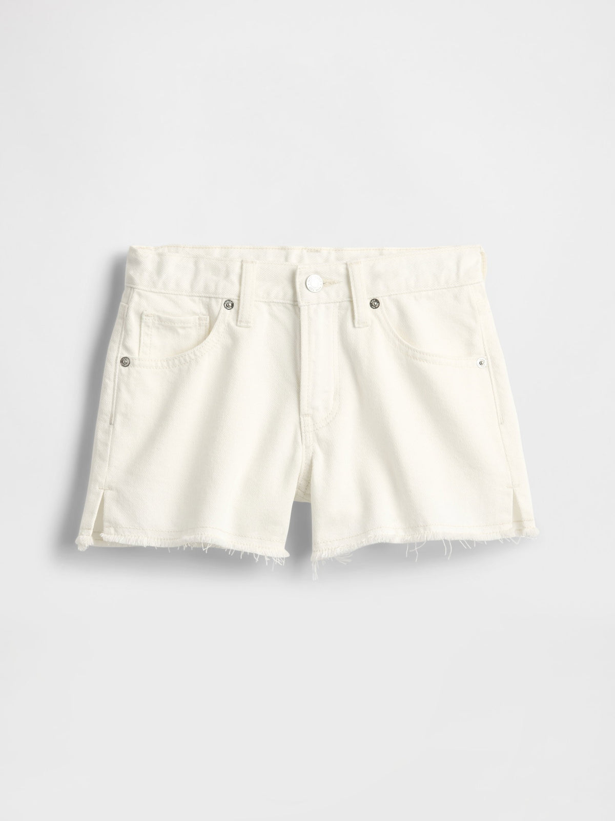 Beyaz Düşük Bel Stride Ultrasoft Denim Şort