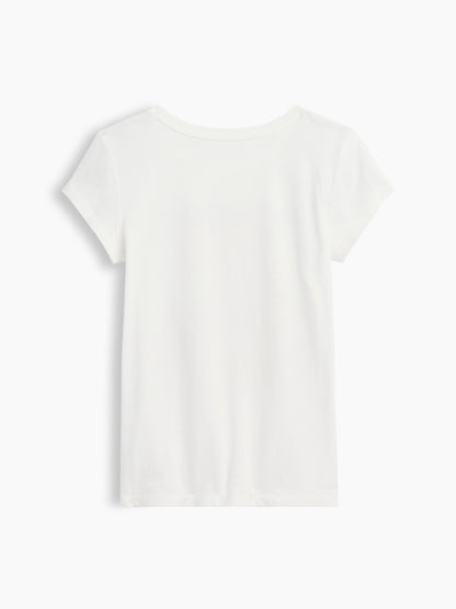 Beyaz Grafik Baskılı T-shirt