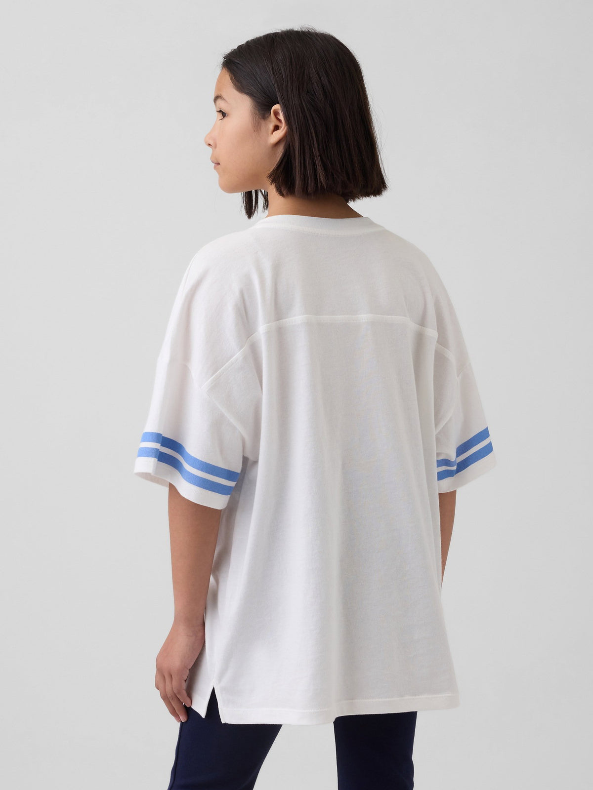 Beyaz Oversized Gap Athletic Logo Jersey T-shirt