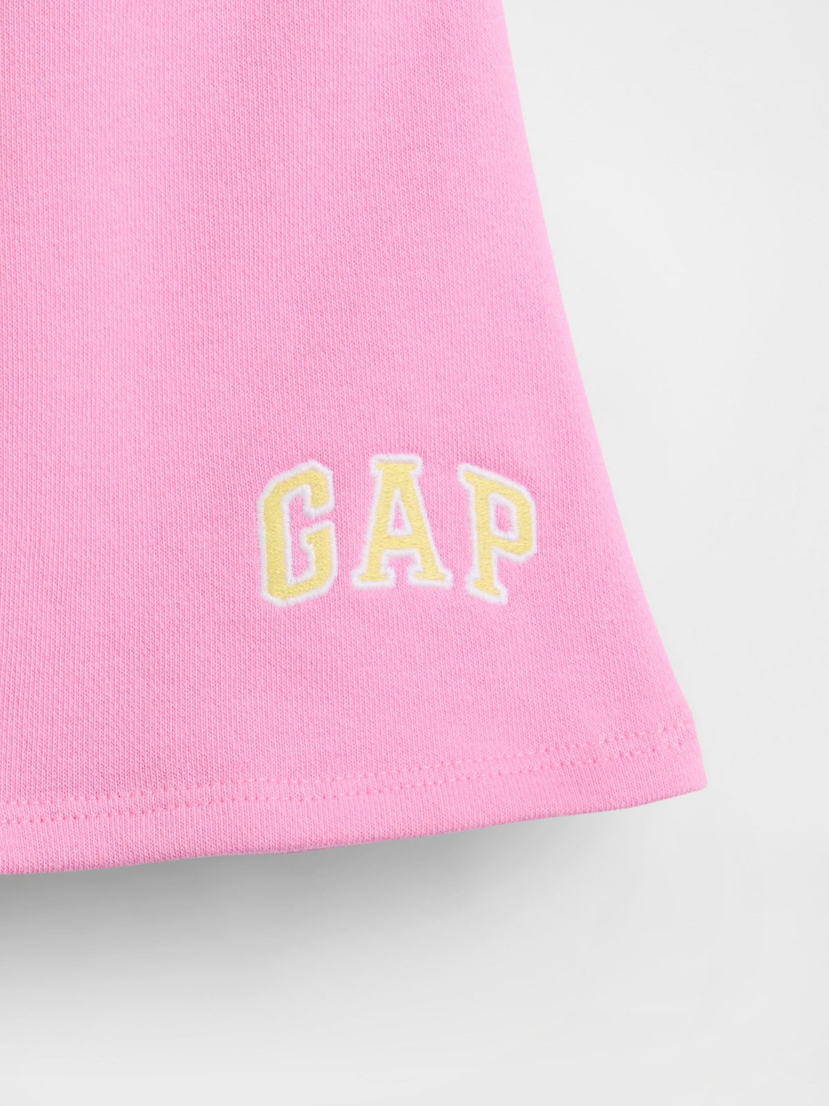 Pembe Logo Pull-on Fransız Havlu Kumaş Şort Etek