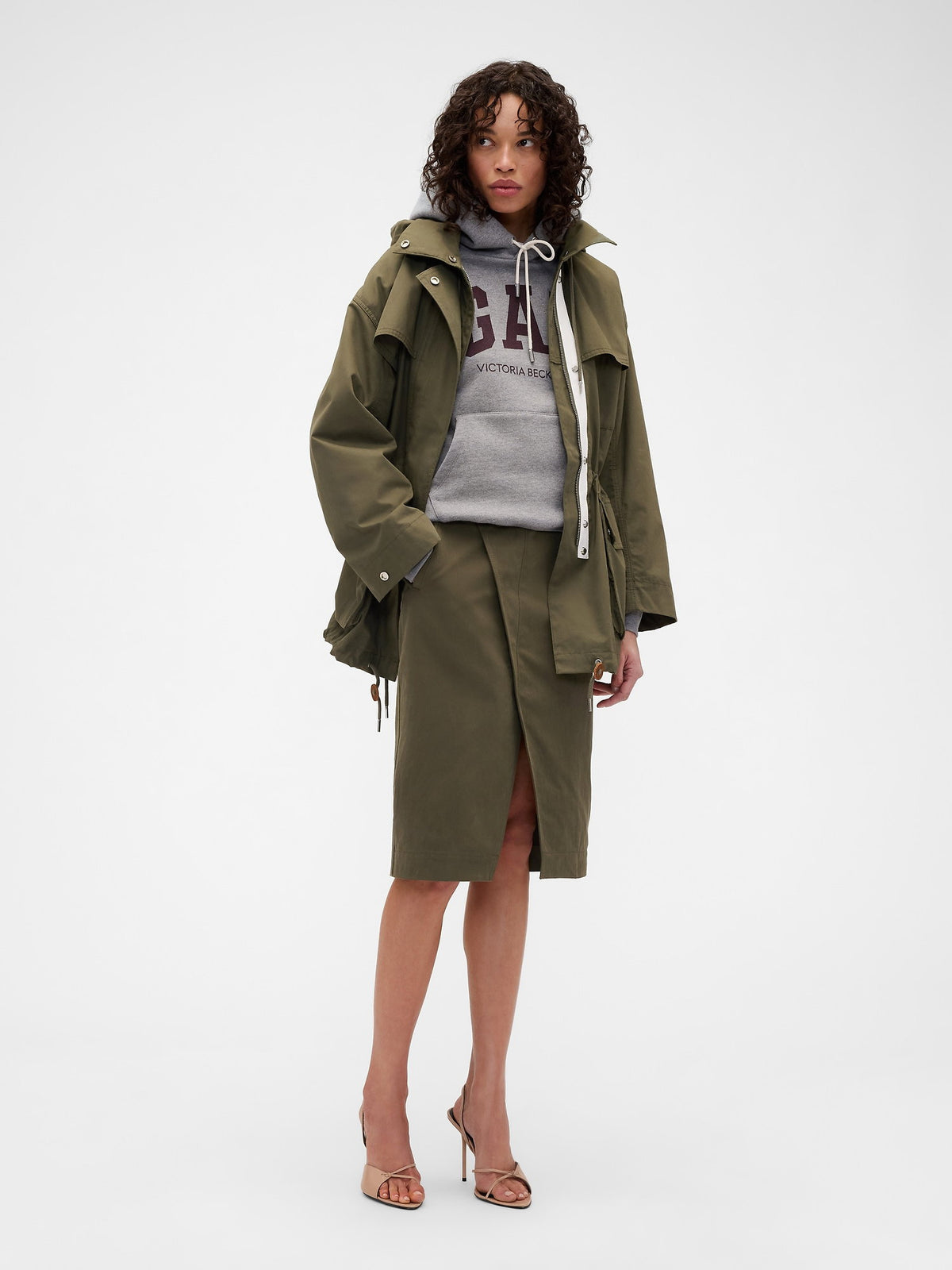 Haki Gap × Victoria Beckham Kargo Etek