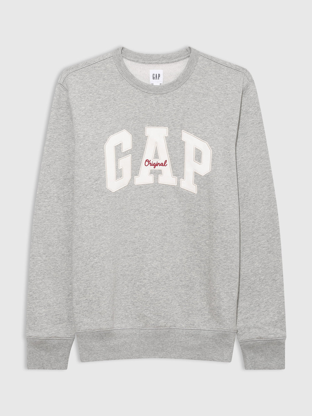 Koyu Gri Gap Logo Bisiklet Yaka Sweatshirt
