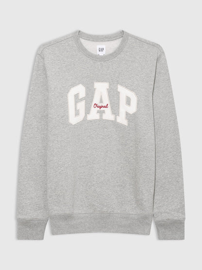 Koyu Gri Gap Logo Bisiklet Yaka Sweatshirt