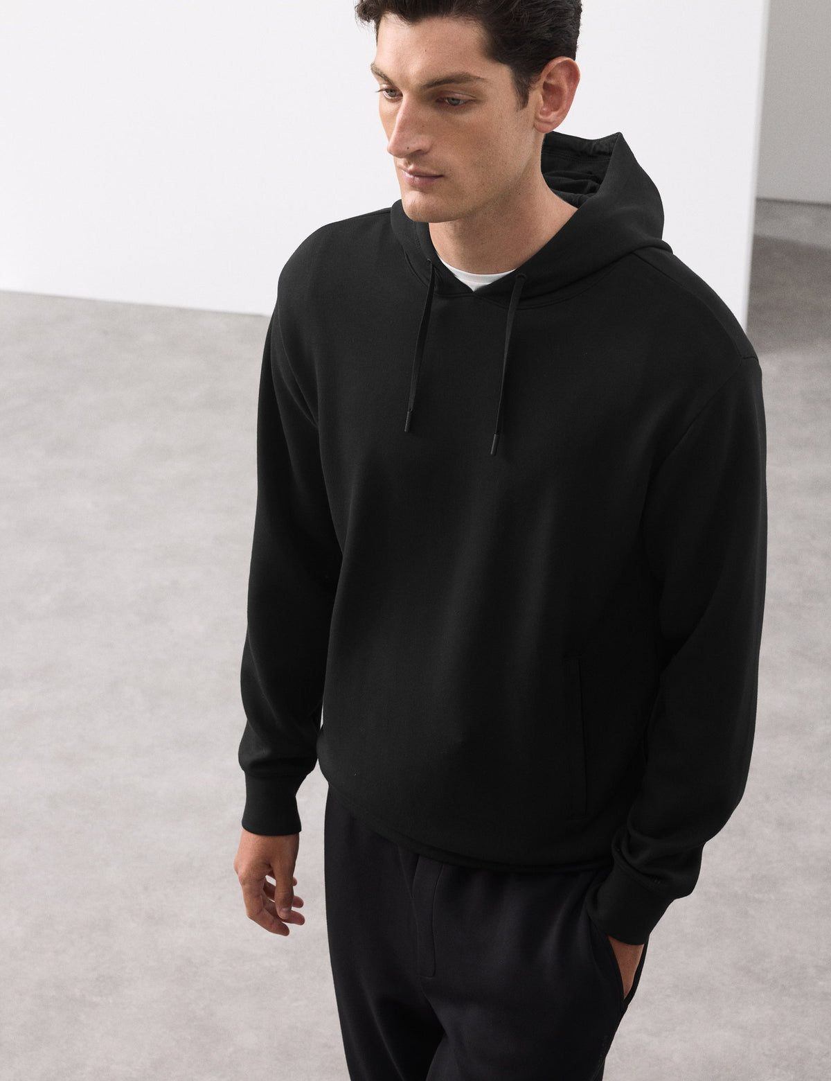 Modal Karışımlı Kapüşonlu Sweatshirt