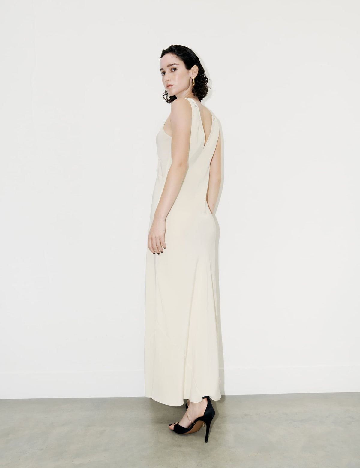 Regular Fit Desenli Midi Elbise