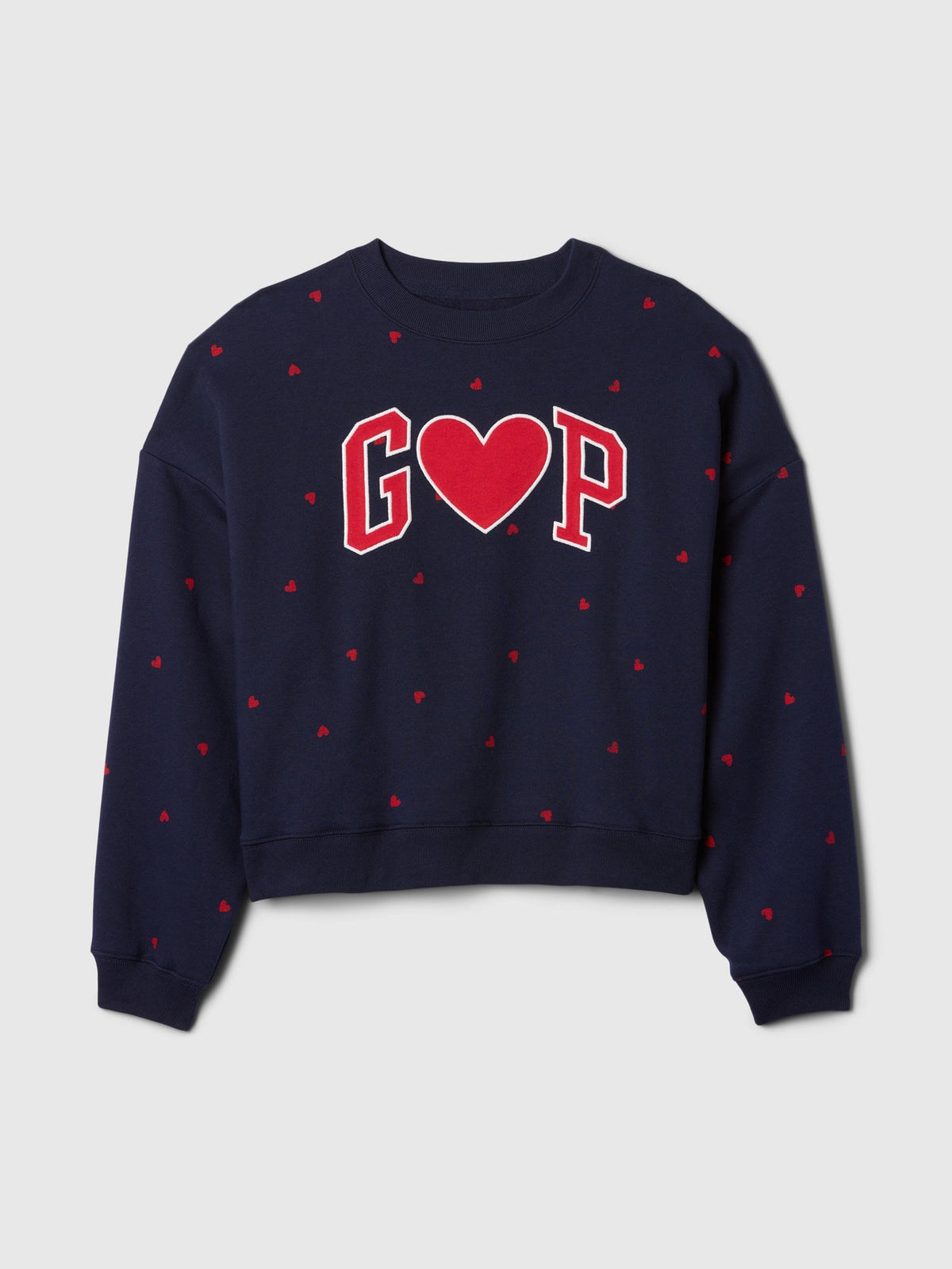 Lacivert Gap Logo Oversize Fleece Sweatshirt