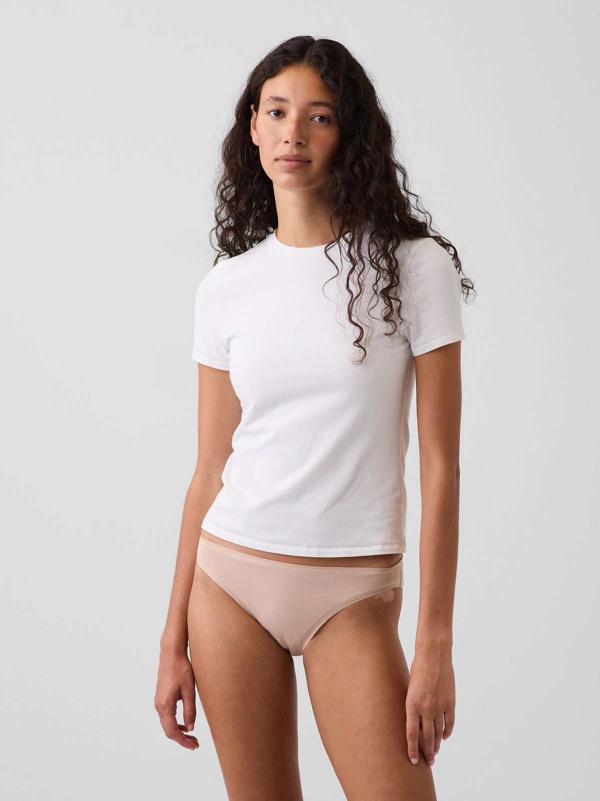 Açık Bej Softmade Organik Stretch Pamuk Bikini Külot